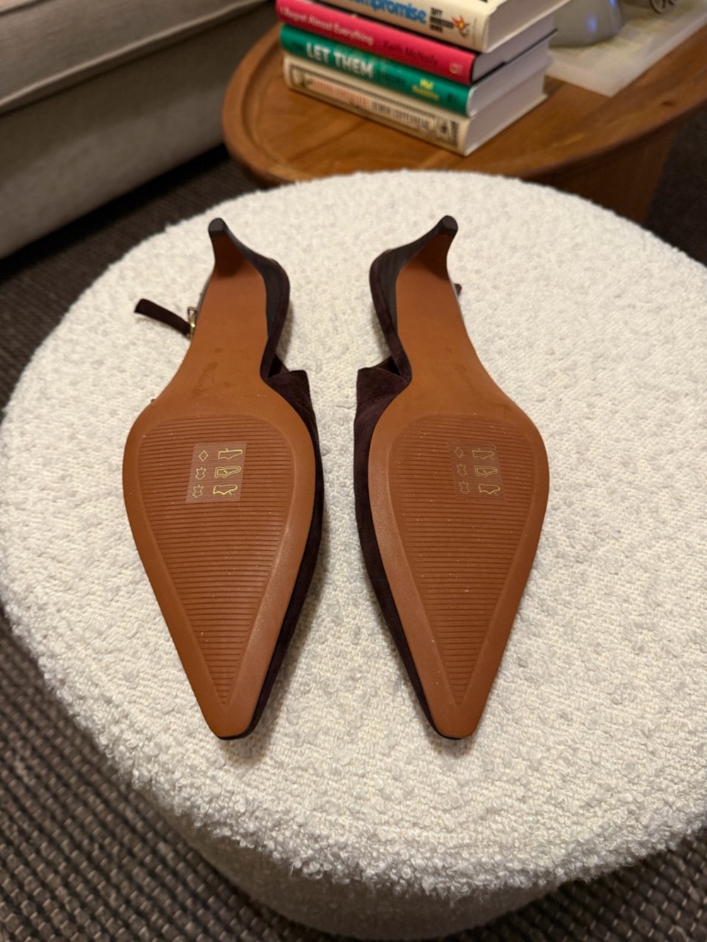 Chocolate Raisin Madewell Slingback Heels - Picture 4 of 4